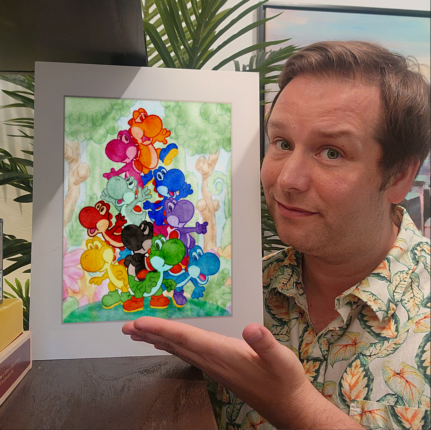 "Yoshi Parade" Matted Print by Robert Fisher
