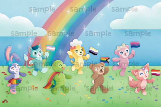 "Pride with Duffy and Friends!" Print by @nyxillu