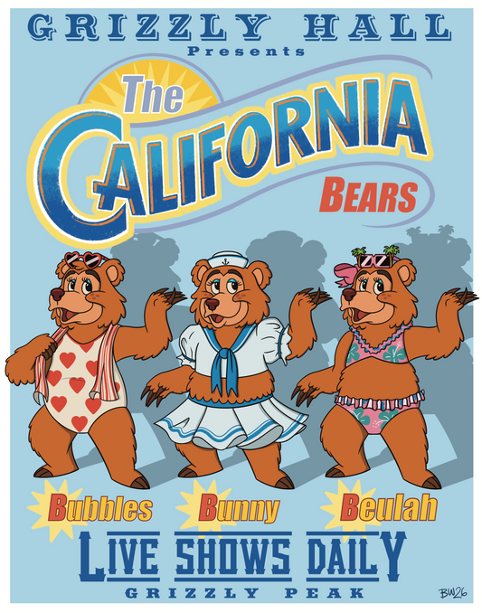"The California Bears" Print by Zippy Art