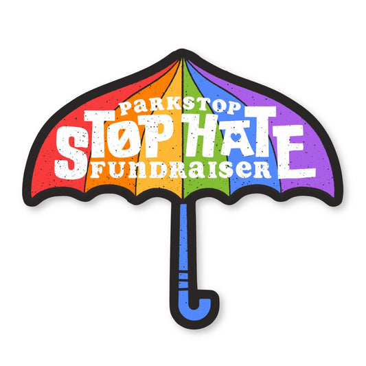 Umbrella Rainbow Glitter Pride Sticker