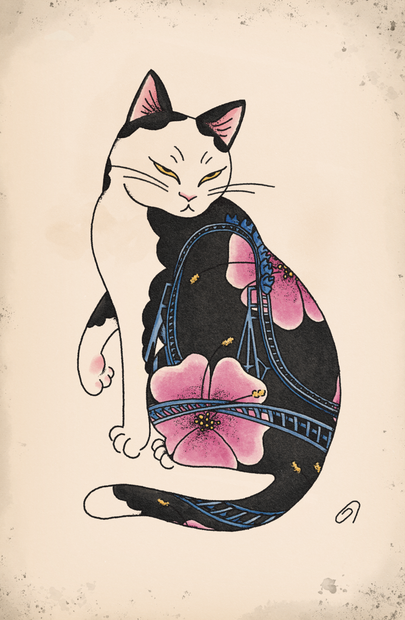 "VelociCATster" Postcard Print by Paperclip