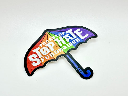 Umbrella Rainbow Glitter Pride Sticker