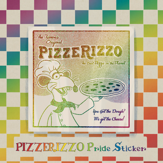 "PizzeRizzo Pride" Sticker by JDelaneyDoodles