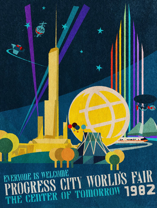 "Progress City World's Fair" Print by The Horizoneer