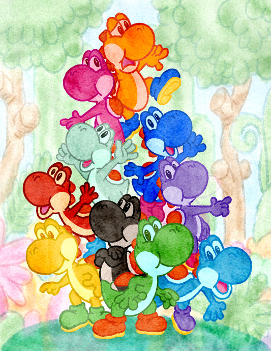 "Yoshi Parade" Matted Print by Robert Fisher