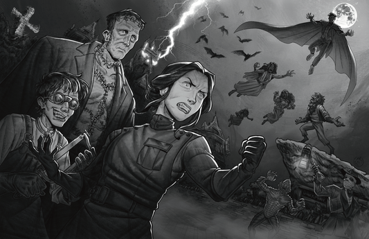 "Darkmoor Showdown" LIMITED Black & White Print by Clara Kay