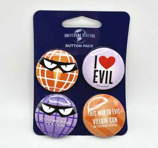 Villain-Con Evil Stuff Minions Buttons Set